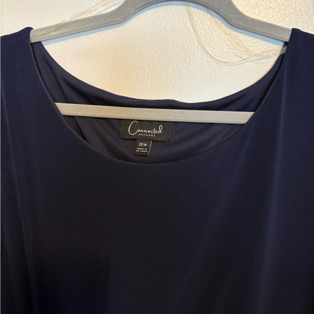 Connected Apparel Dark Blue Midi Dress - Picture 5 of 5